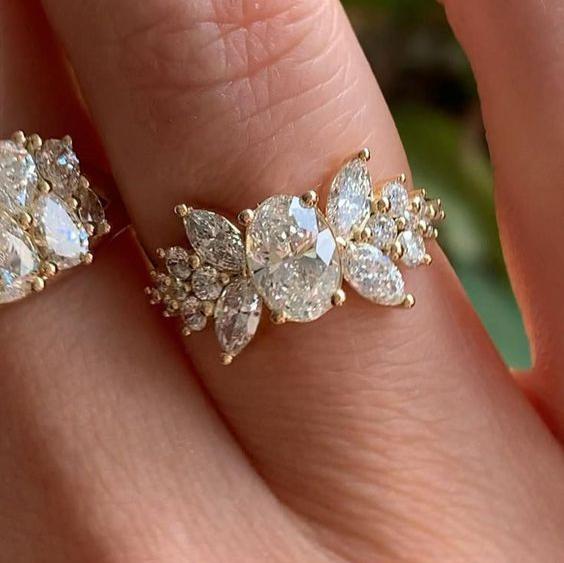 Bague vintage en cristal