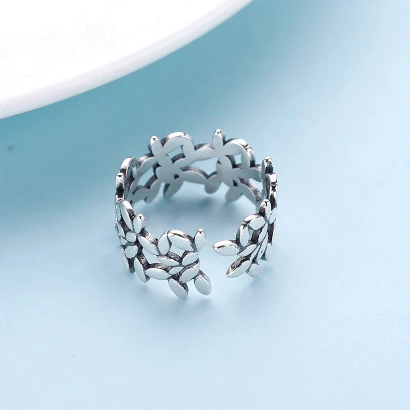 Bague Feuille d'Argent