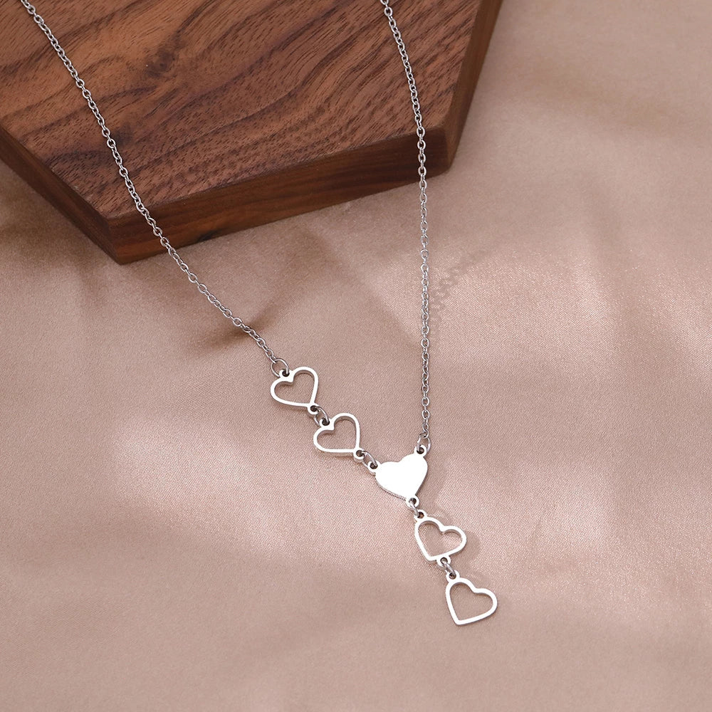 Collier de Cœurs en Or et Argent