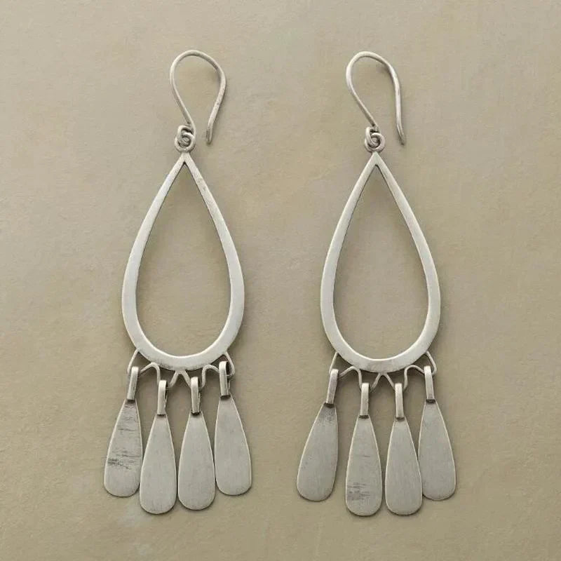 Boucles d'oreilles pluie en argent