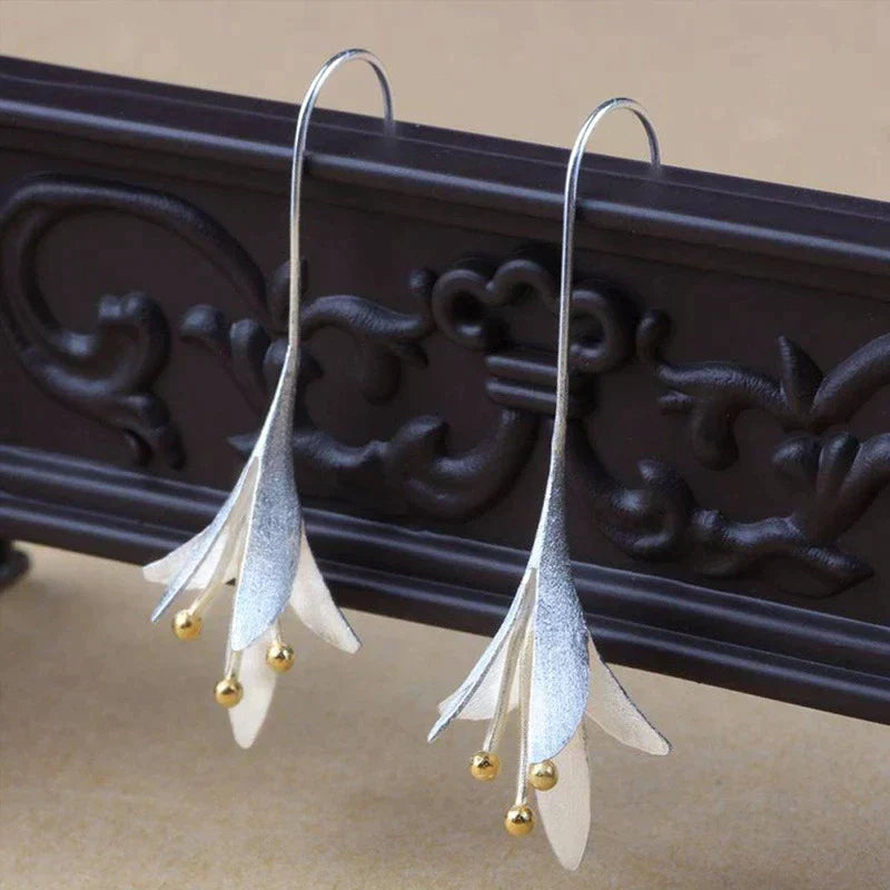 Boucles d'Oreilles Longues Fleurs