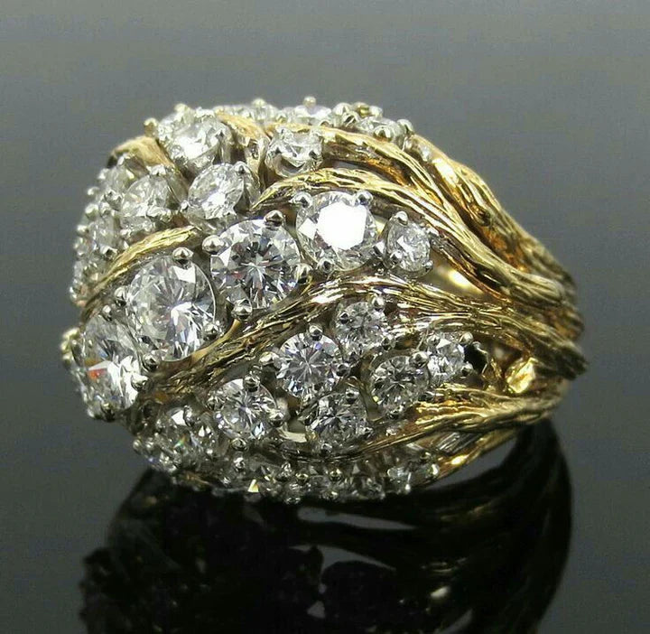 Bague vintage en or brillant exquis