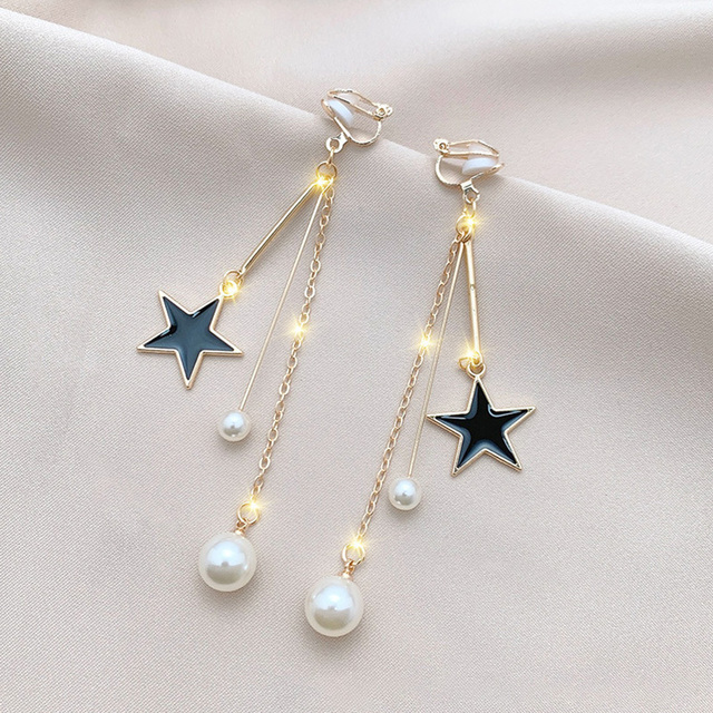 Boucles d'oreilles étoiles avec perles