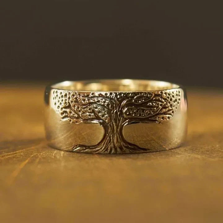 Bague vintage en or de l'arbre de vie