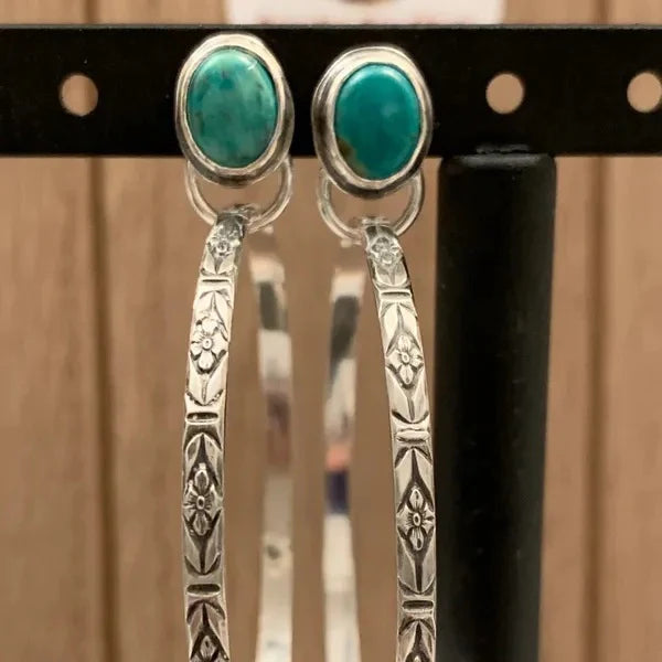 Boucles d'Oreilles Boho Vintage Onyx