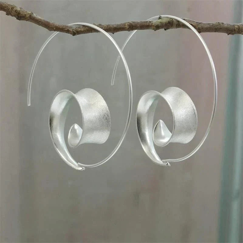 Boucles d'oreilles Spirale Argentées