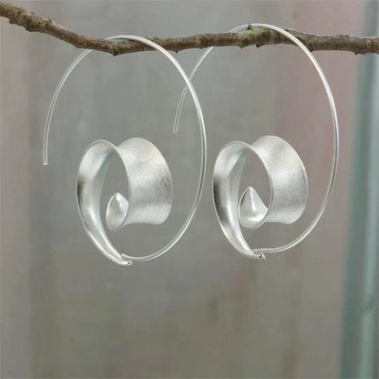 Boucles d'oreilles Spirale Argentées