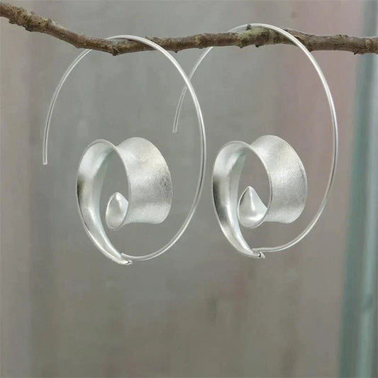 Boucles d'oreilles Spirale Argentées