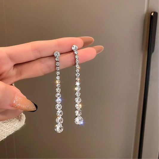 Boucles d'Oreilles Pendantes en Zircone