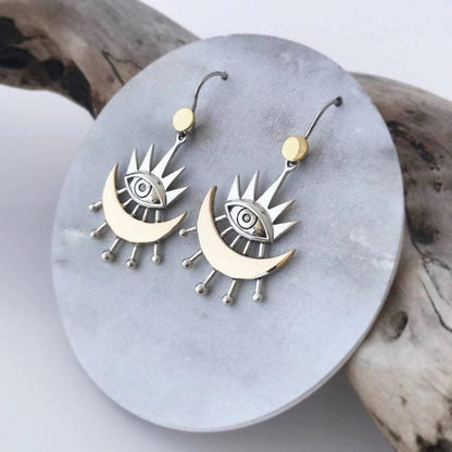Boucles d'oreilles égyptiennes bohème en argent