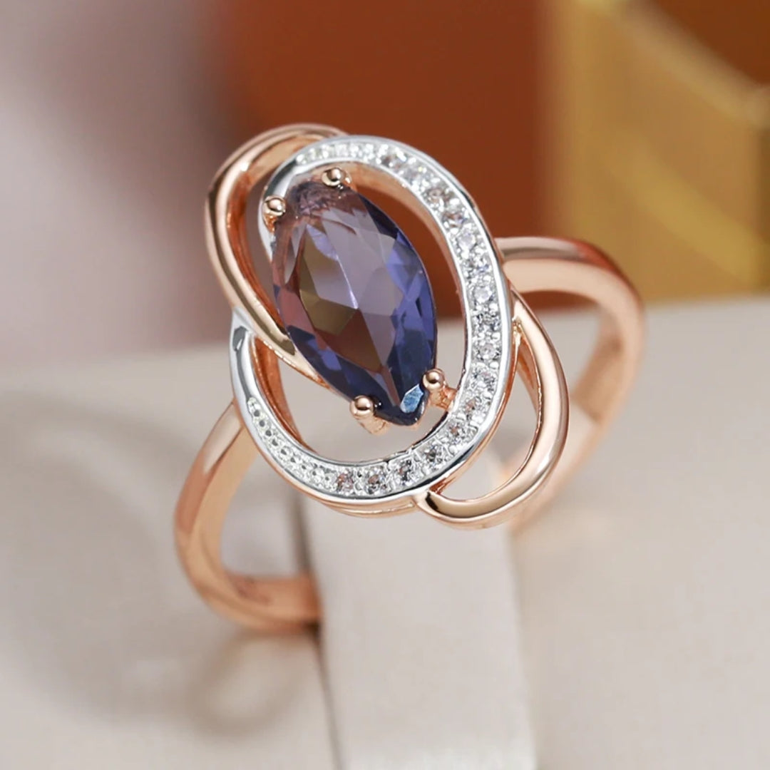 Bague élégante violet brillant