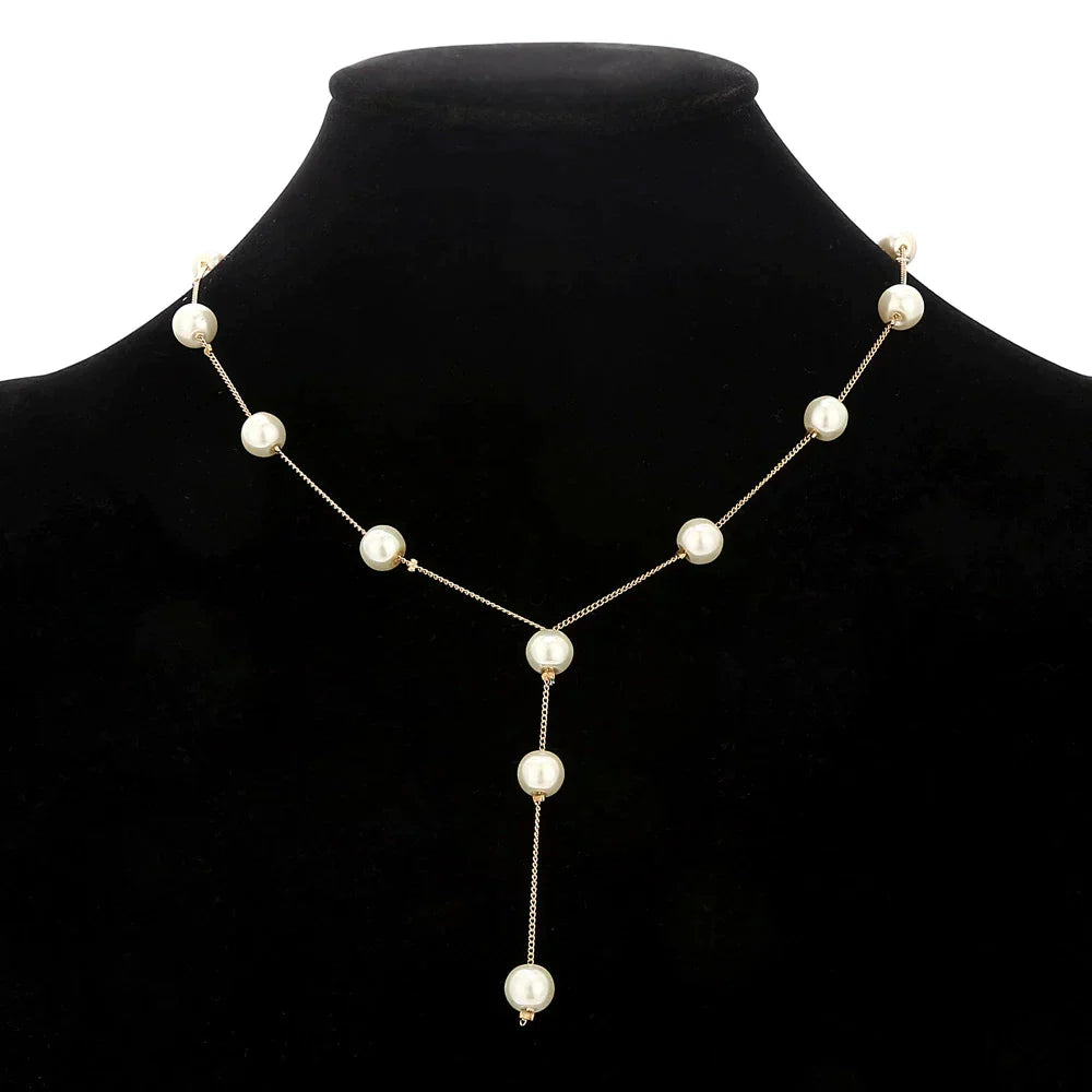 Ensemble de Trois Pièces de Perles Élégantes en Or