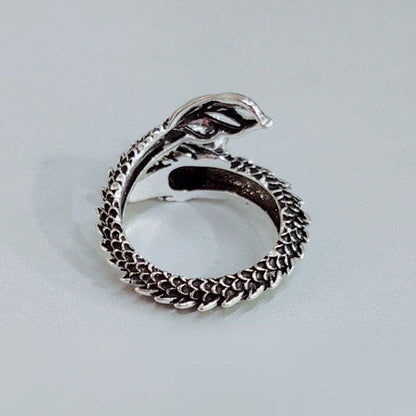 Bague Dragon en Argent 925 Ajustable