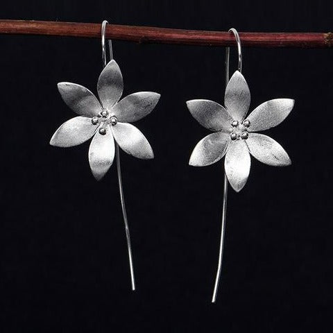 Boucles d&#39;oreilles Fleurs en Argent