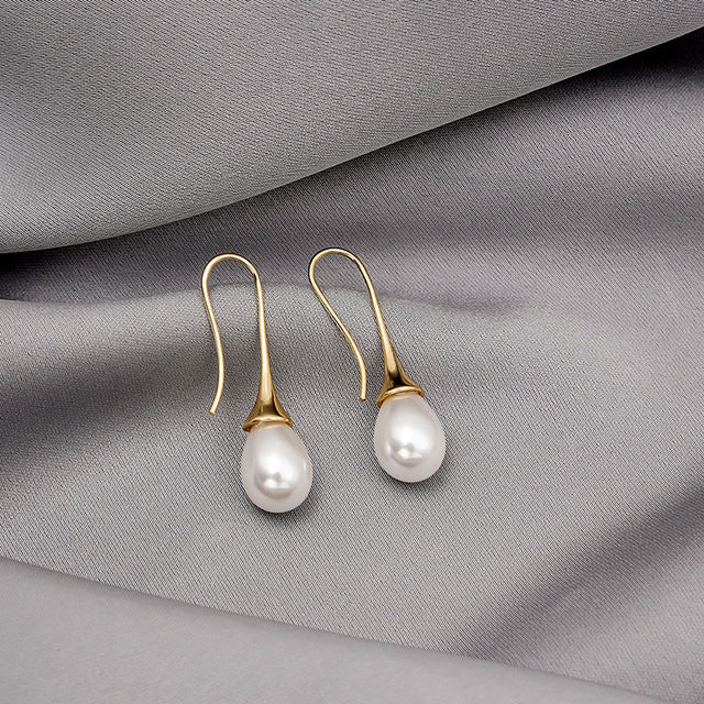 Boucles d'oreilles avec Perles en Or et Argent