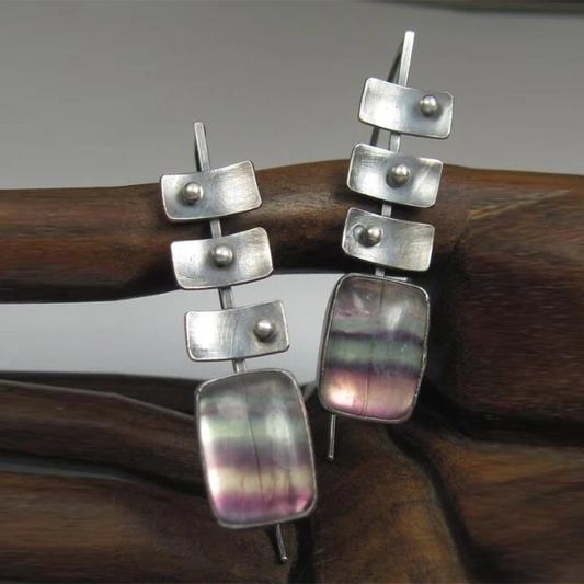 Boucles d'oreilles en Argent Dégradé