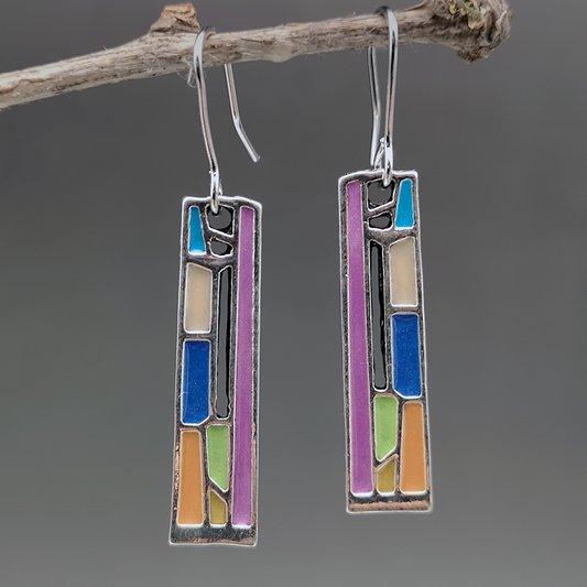 Boucles d'oreilles Vintage Multicolore