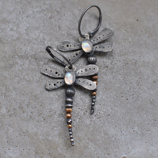 Boucles d'oreilles Libellule Vintage