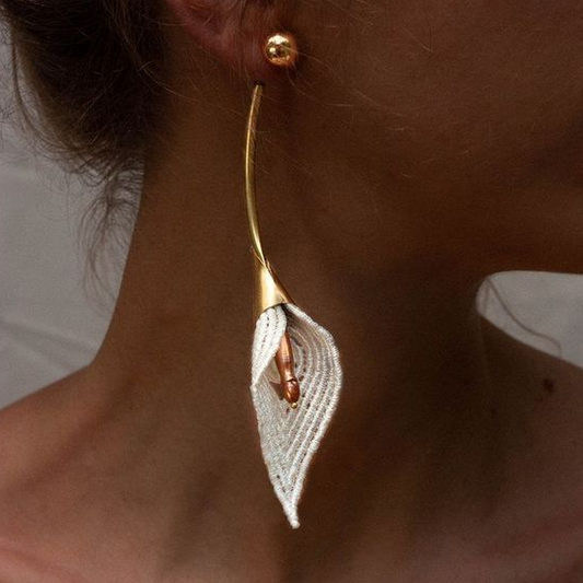 Boucles d'oreilles Vintage Golden Flower
