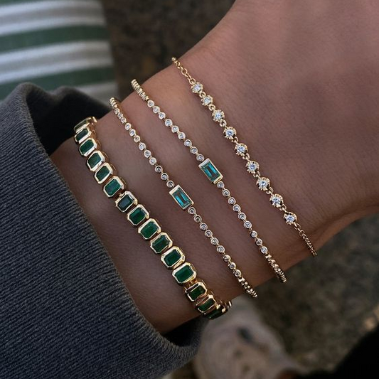Bracelets vintage verts