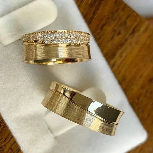 Bague vintage en or serti brillant